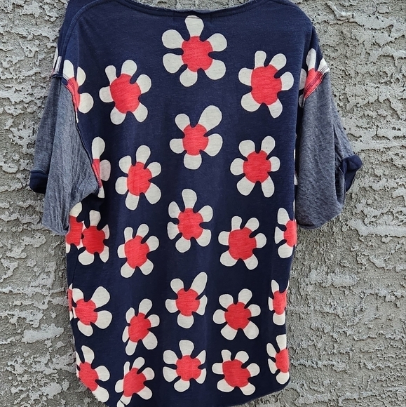 WILDFOX Tunic Top Pop Flowers Shore Oxford Multicolor‎ - Picture 5 of 6